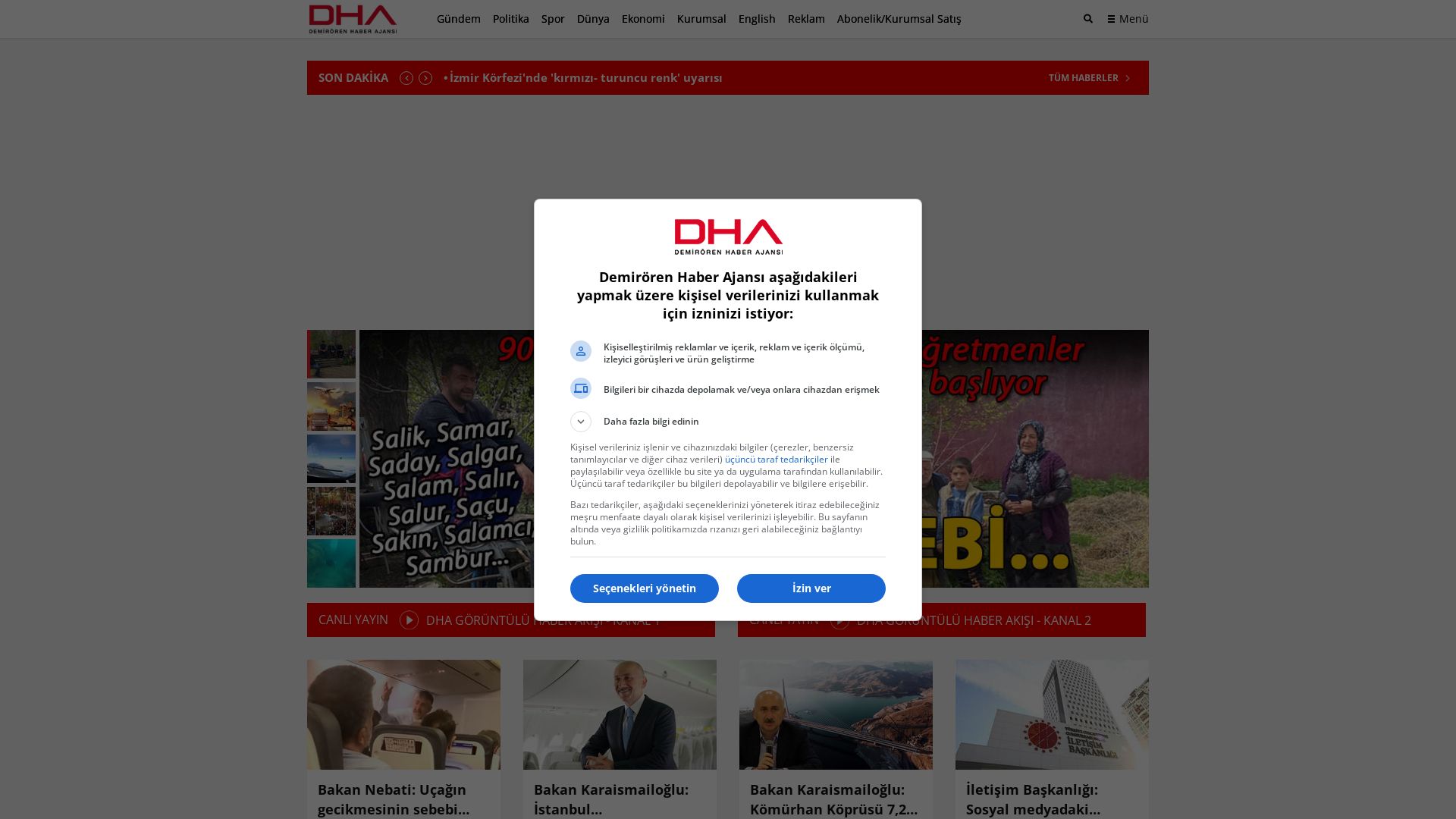 État du site web dha.com.tr est   EN LIGNE