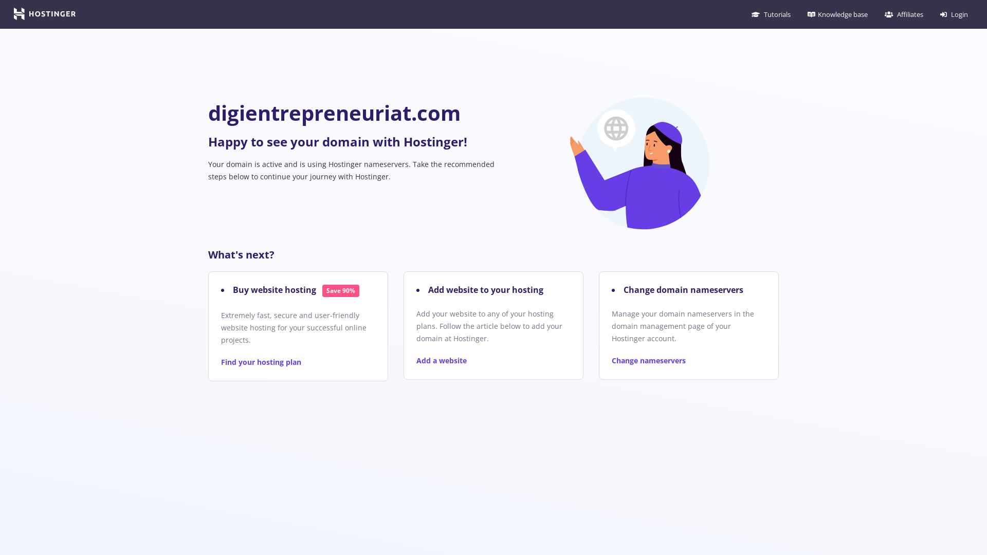 État du site web digientrepreneuriat.com est   EN LIGNE