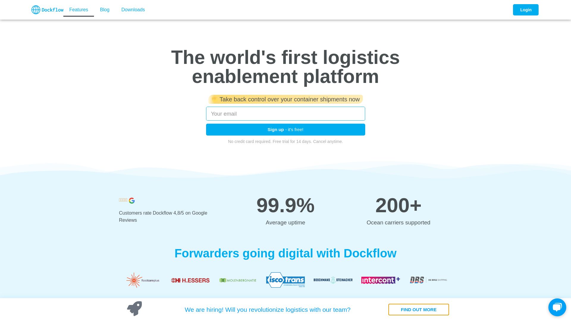 État du site web dockflow.com est   EN LIGNE