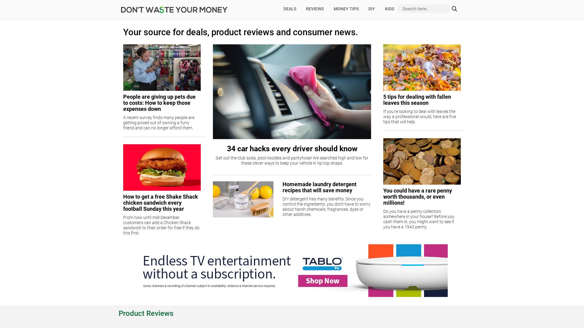 État du site web dontwasteyourmoney.com est   EN LIGNE