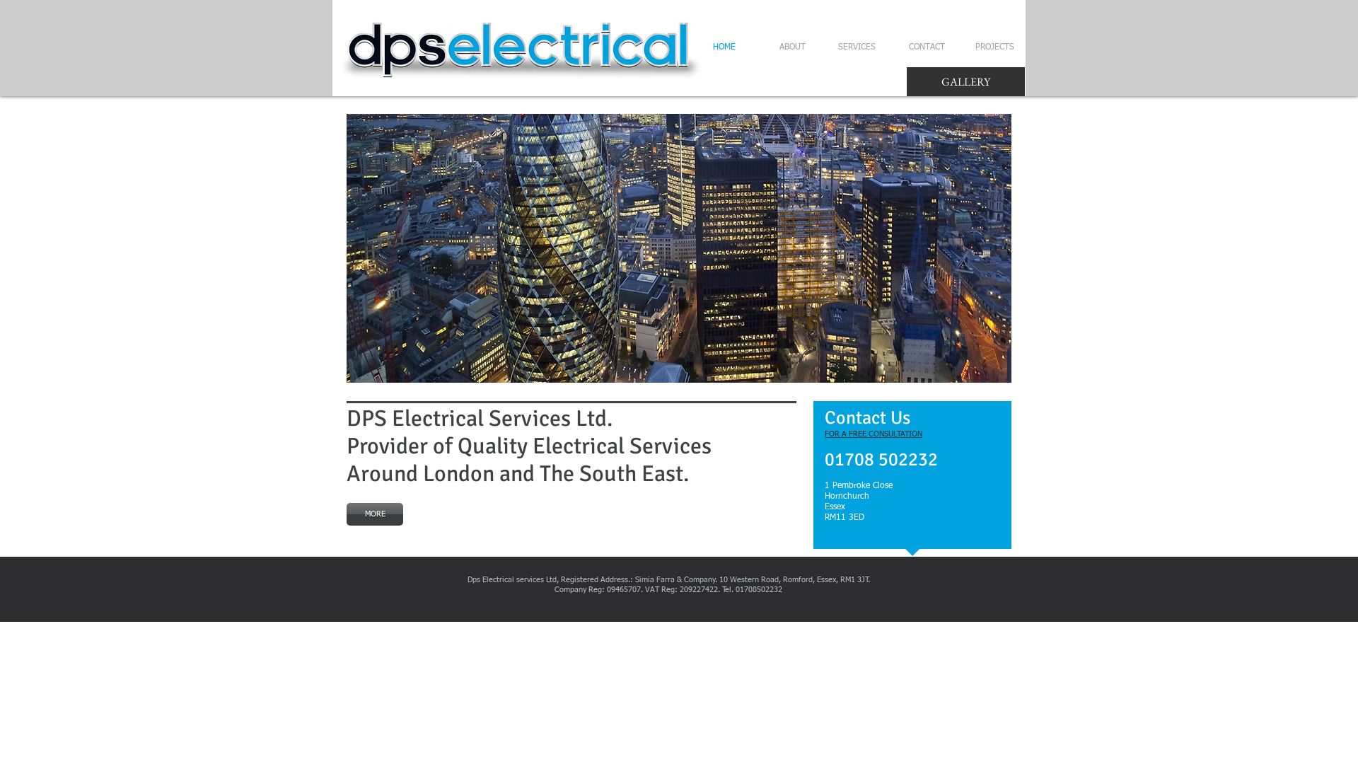 État du site web dpselectrical.london est   EN LIGNE