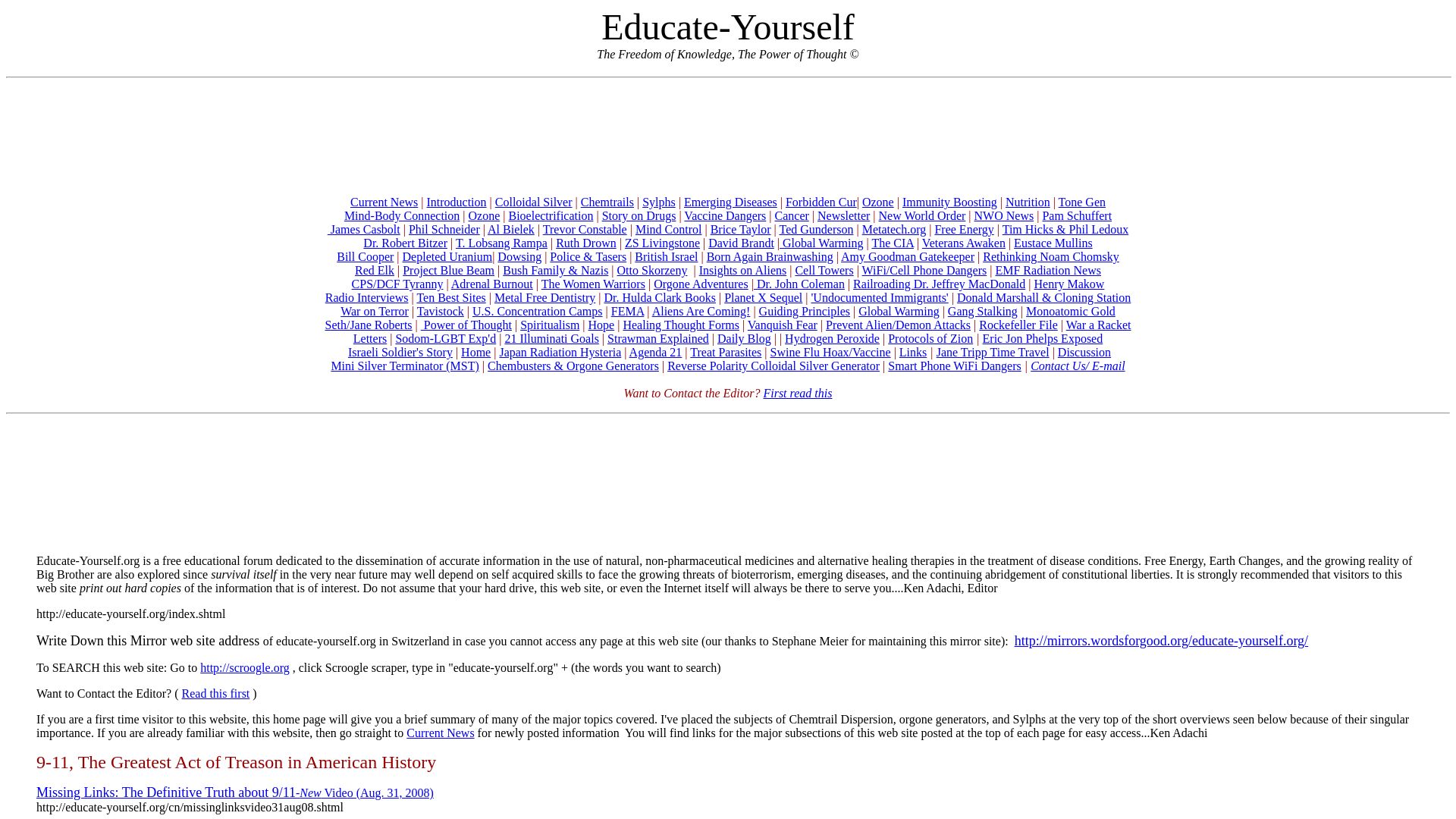 État du site web educate-yourself.org est   EN LIGNE