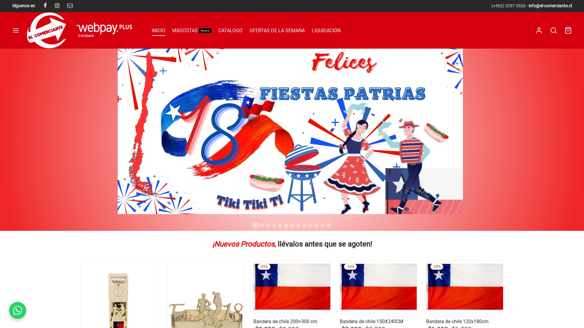 État du site web el-comerciante.cl est   EN LIGNE