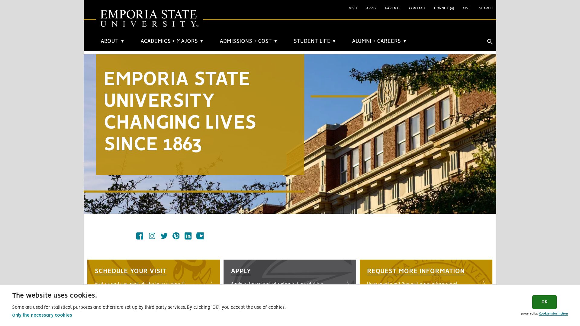 État du site web emporia.edu est   EN LIGNE