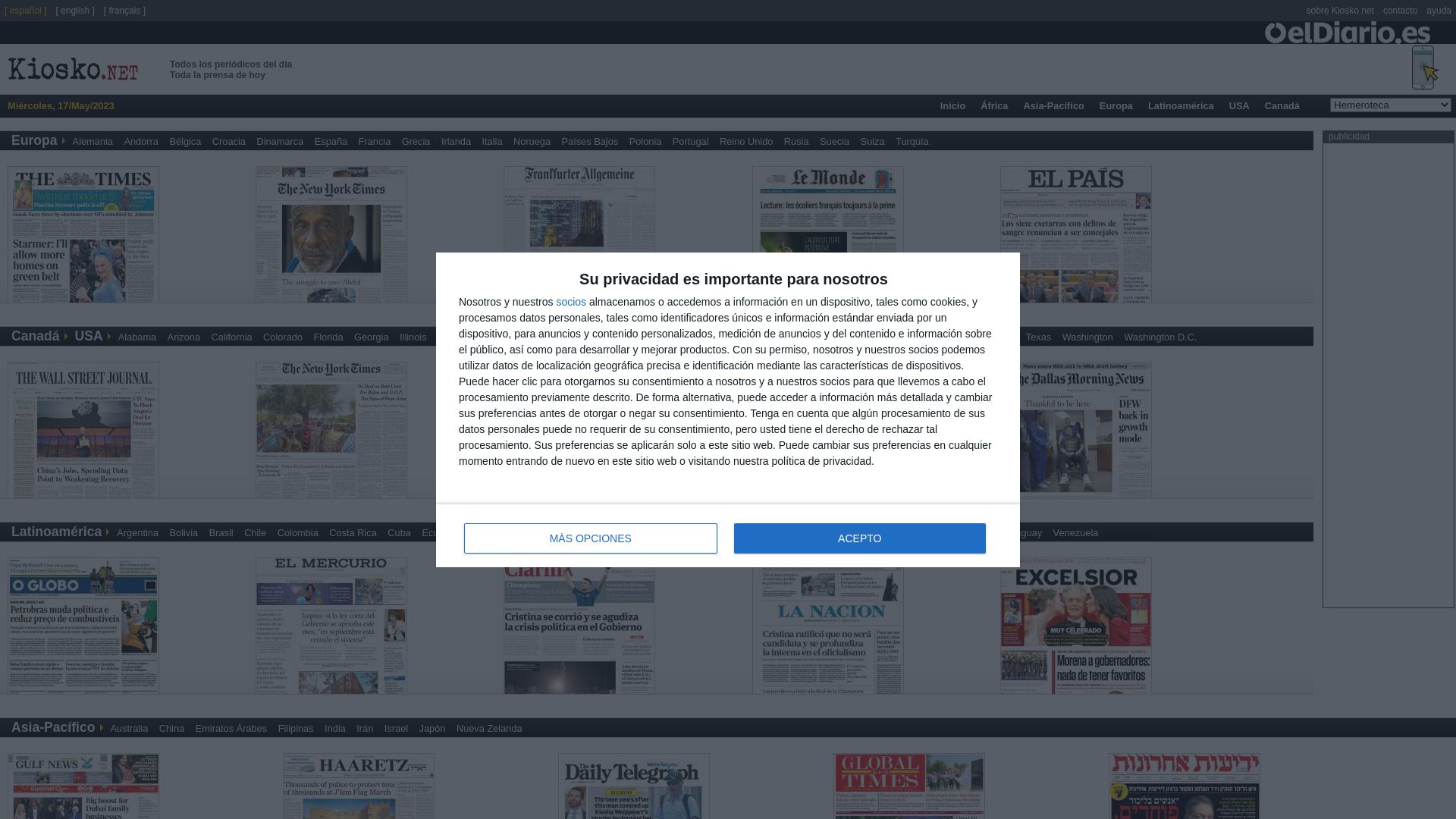 État du site web es.kiosko.net est   EN LIGNE