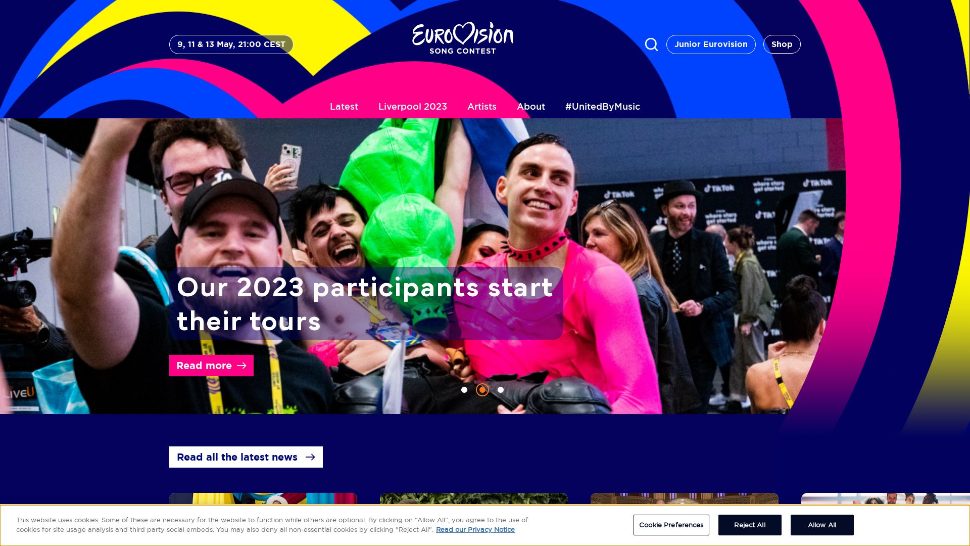 État du site web eurovision.tv est   EN LIGNE