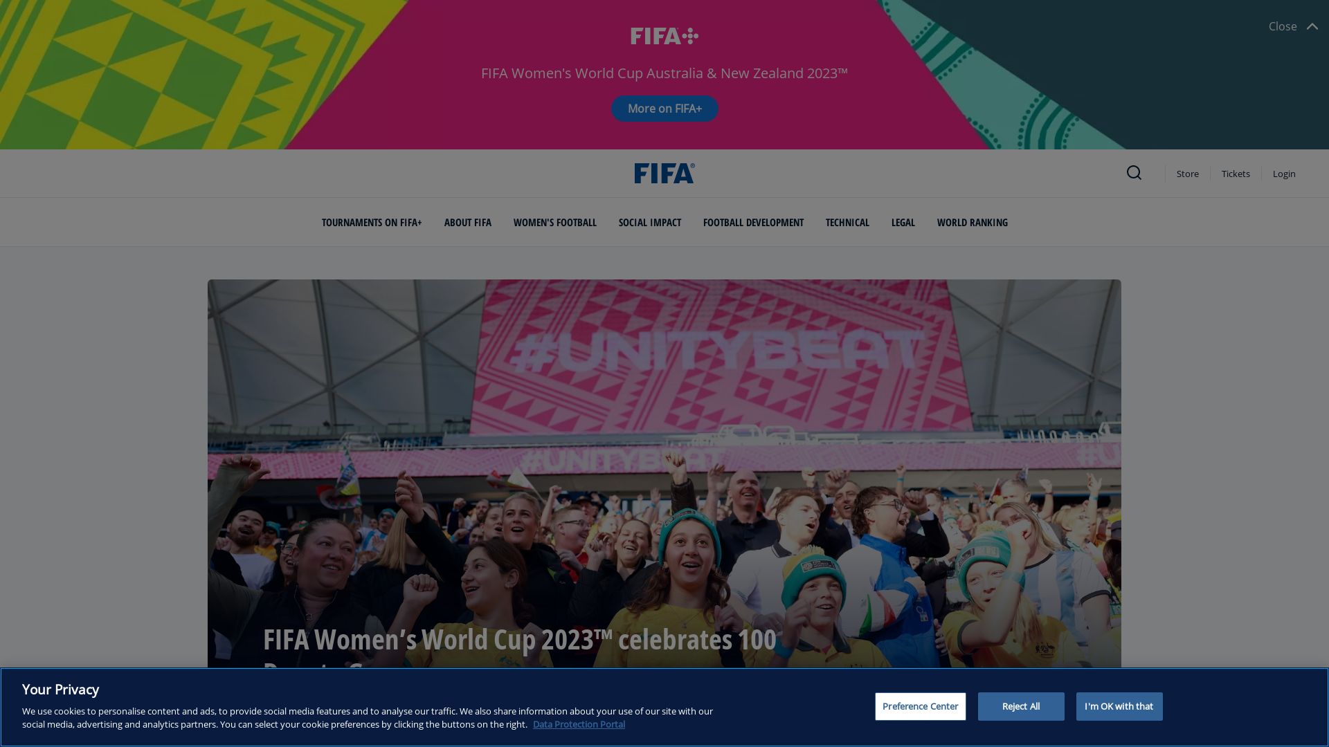 État du site web fifa.com est   EN LIGNE