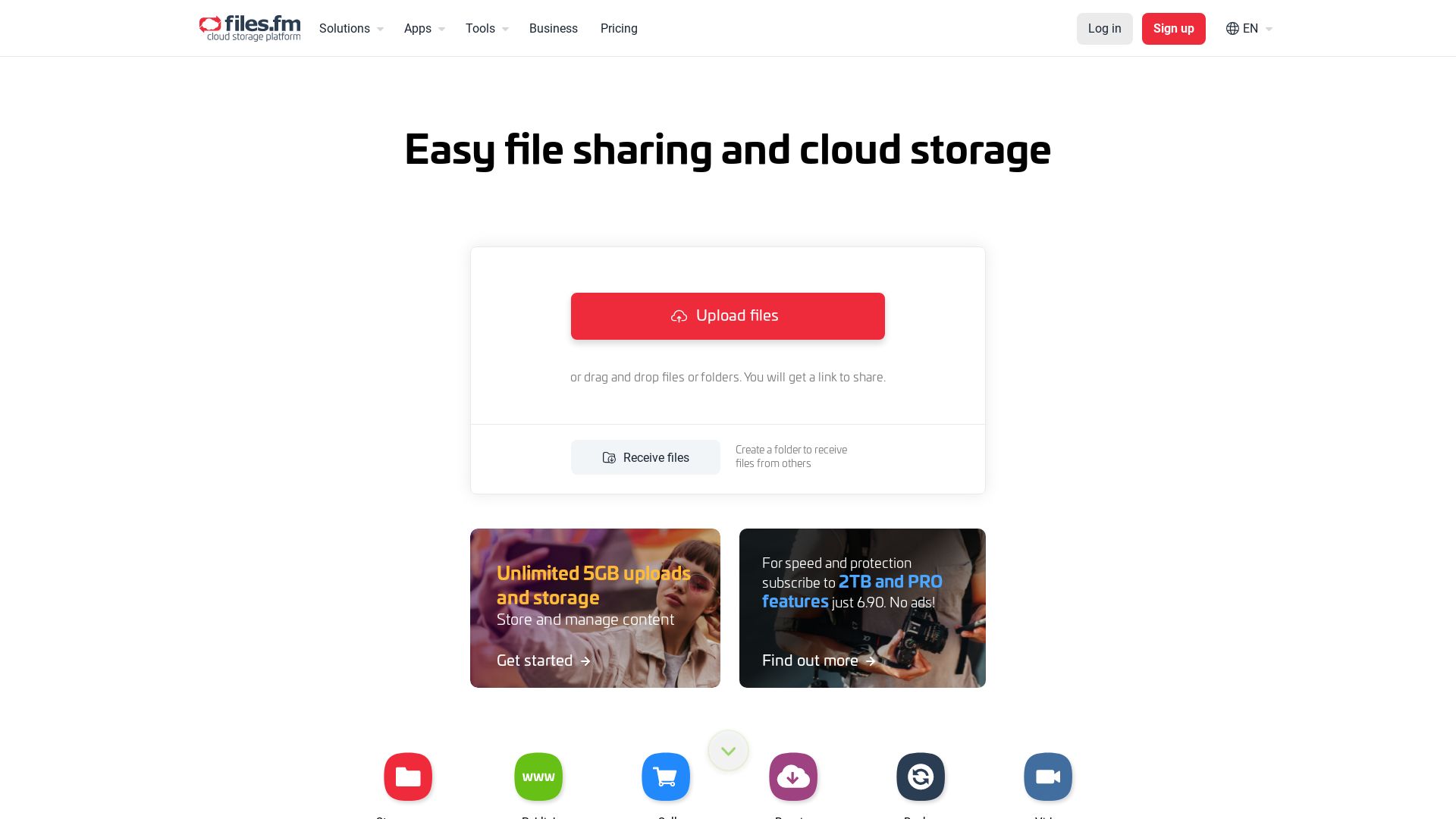 État du site web files.fm est   EN LIGNE