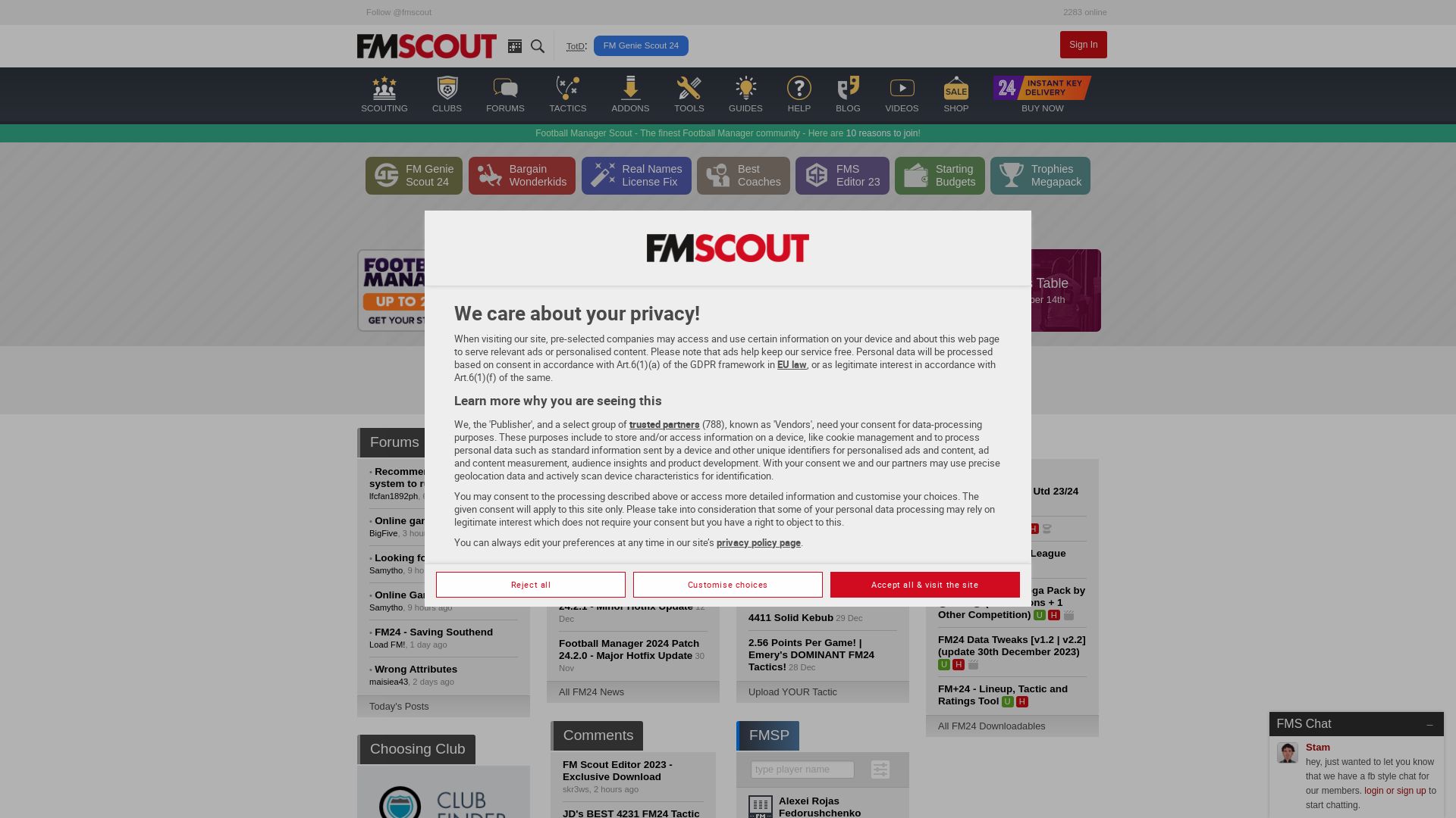 État du site web fmscout.com est   EN LIGNE