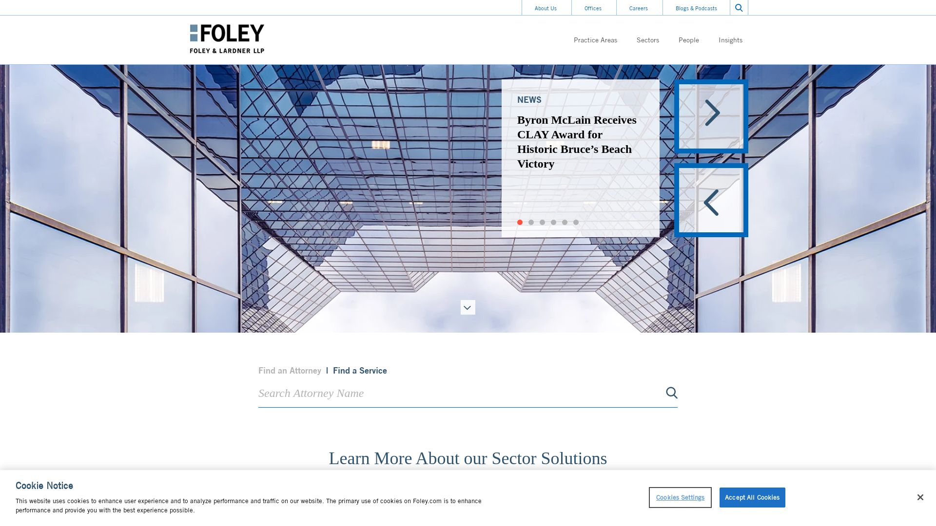État du site web foley.com est   EN LIGNE