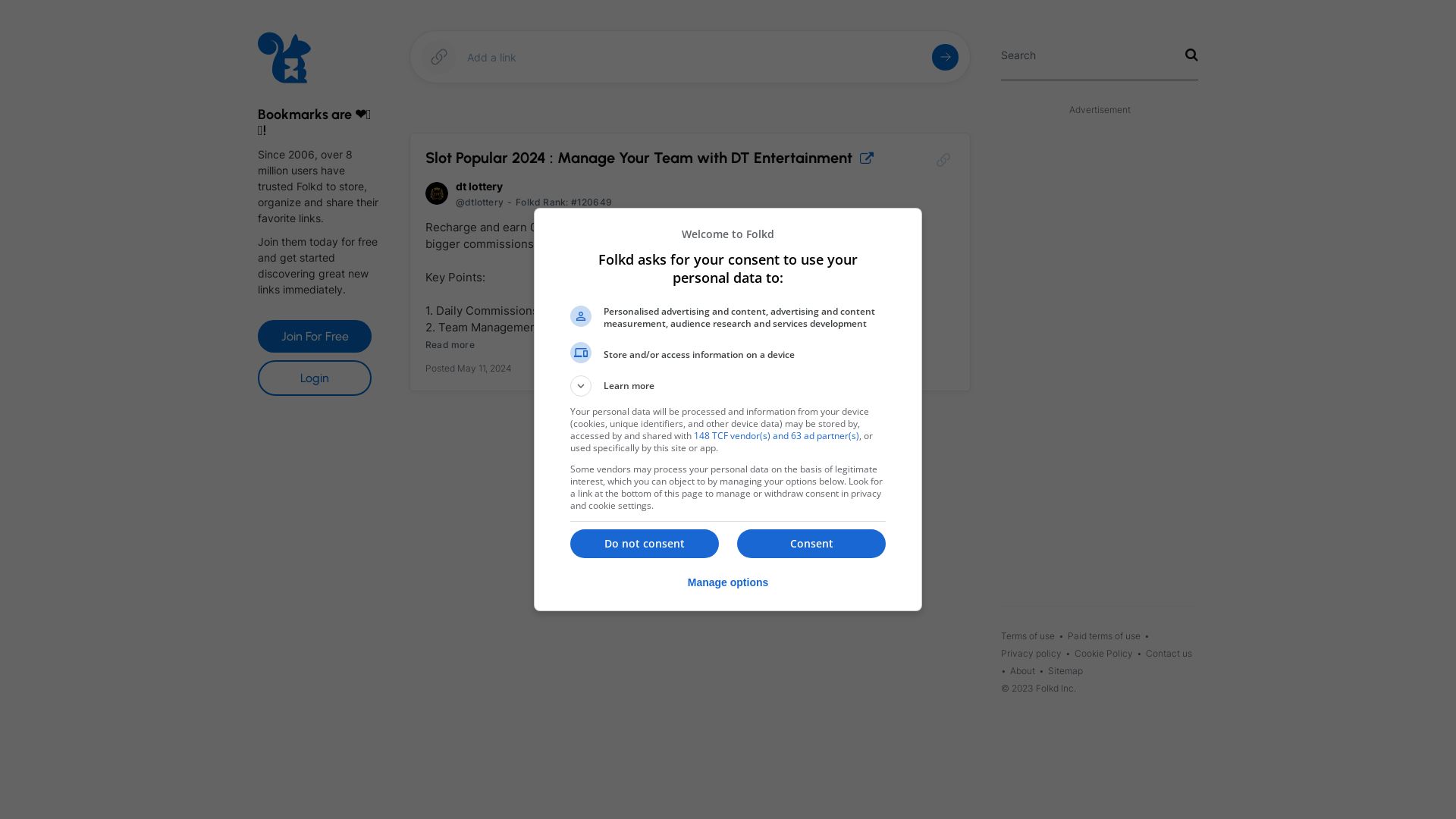 État du site web folkd.com est   EN LIGNE