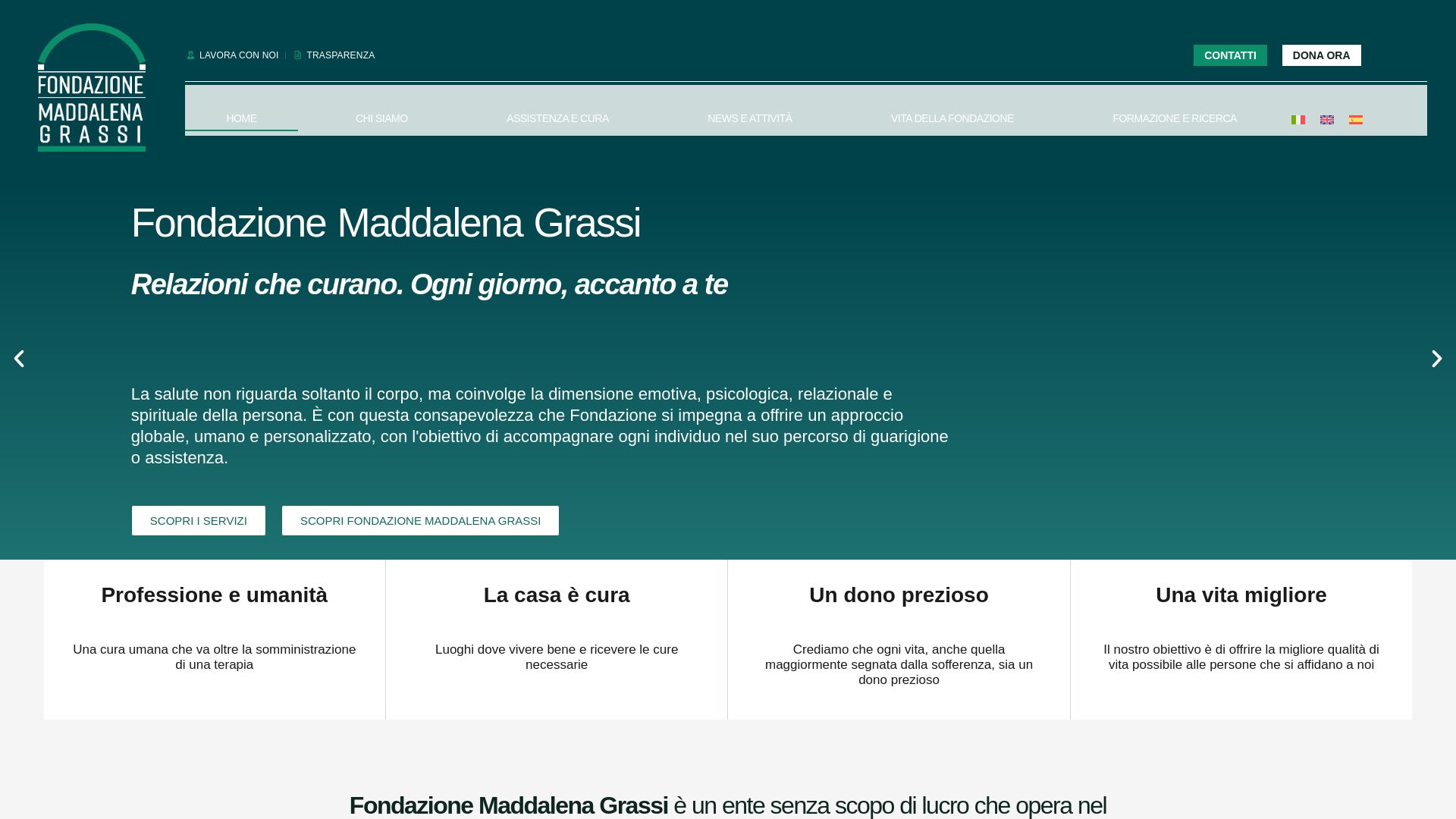 État du site web fondazionemaddalenagrassi.it est   EN LIGNE