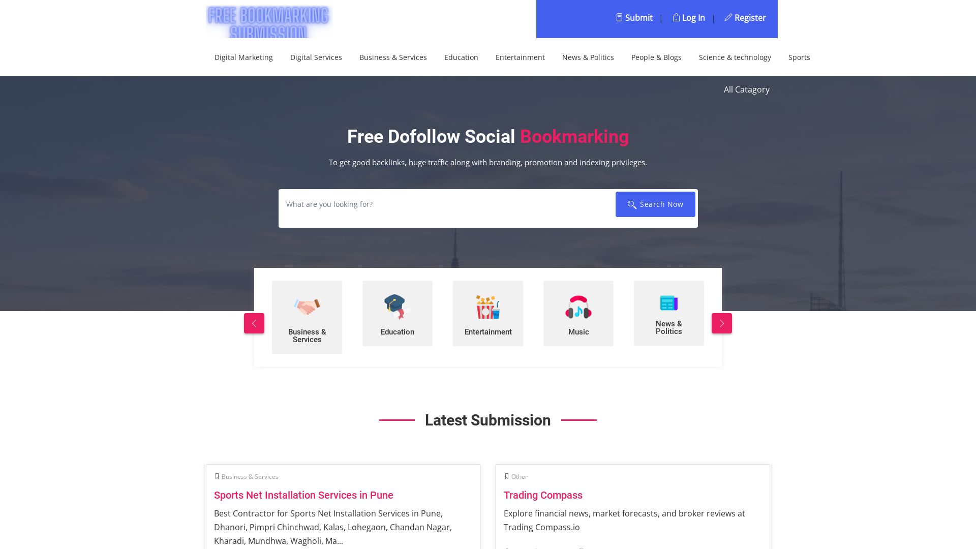 État du site web freebookmarkingsubmission.net est   EN LIGNE