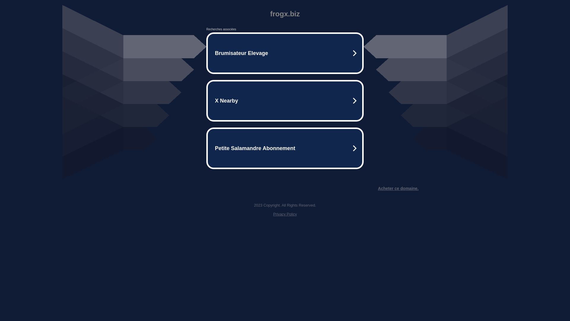 État du site web frogx.biz est   EN LIGNE