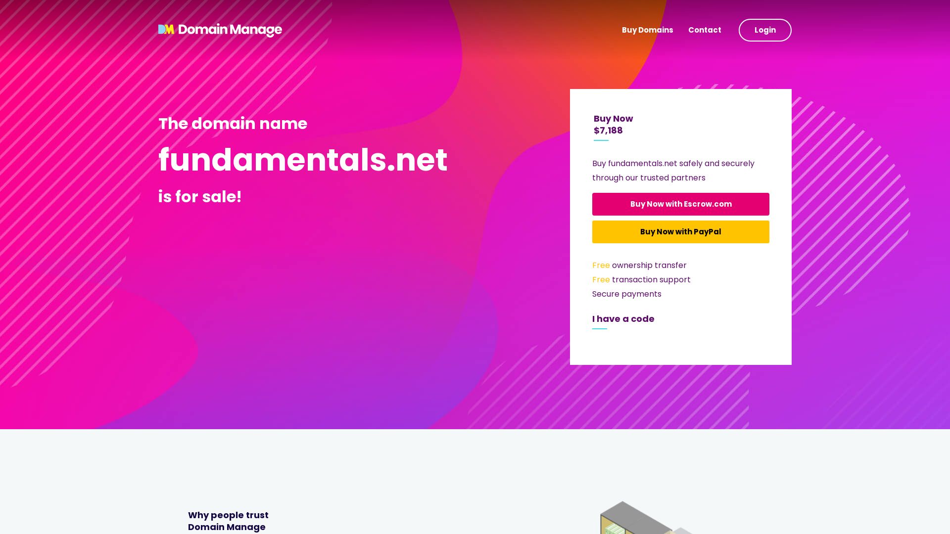 État du site web fundamentals.net est   EN LIGNE