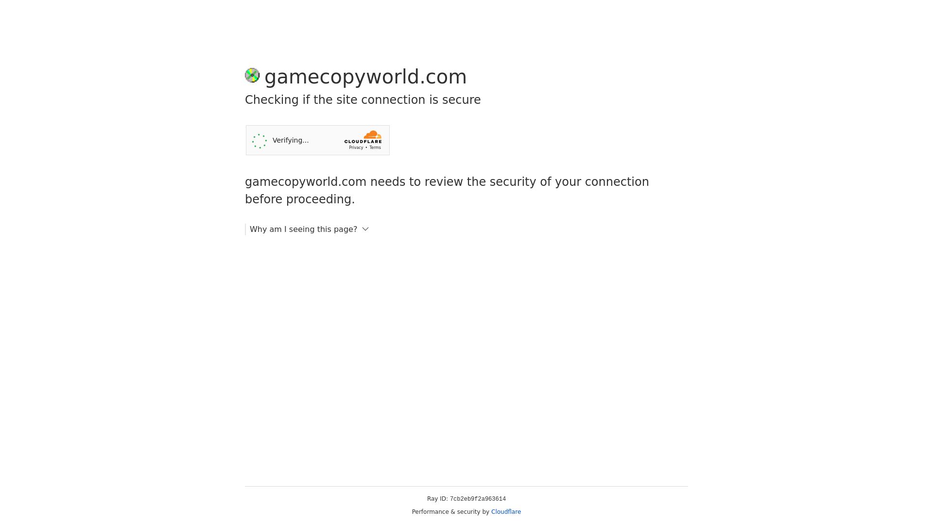 État du site web gamecopyworld.com est   EN LIGNE