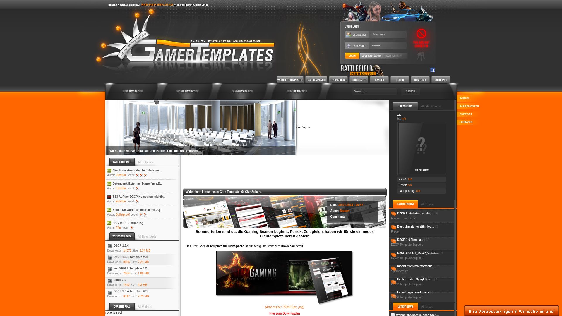 État du site web gamer-templates.de est   EN LIGNE