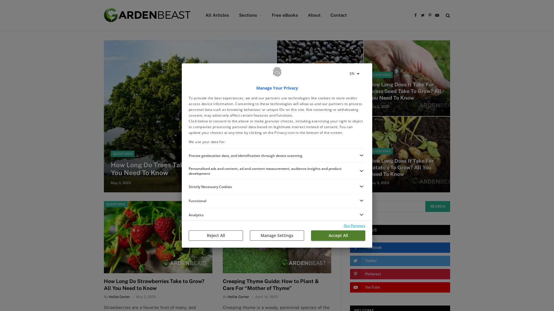 État du site web gardenbeast.com est   EN LIGNE