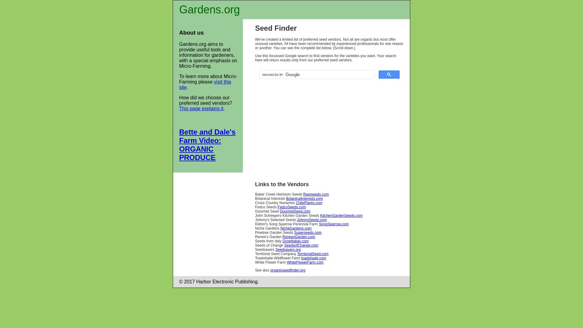 État du site web gardens.org est   EN LIGNE