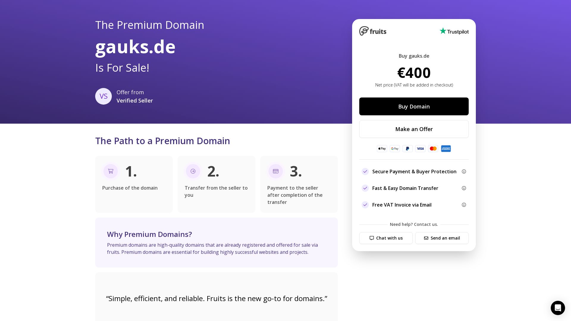 État du site web gauks.de est   EN LIGNE