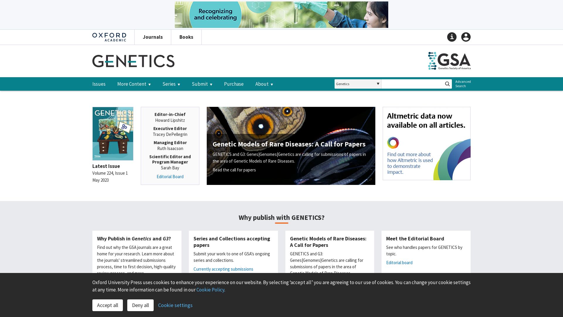 État du site web genetics.org est   EN LIGNE