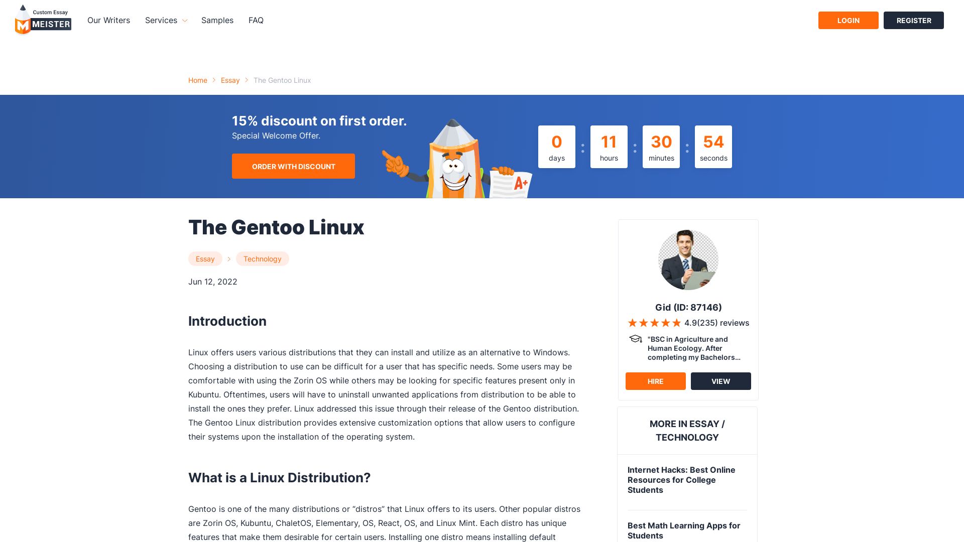 État du site web gentoo-wiki.com est   EN LIGNE