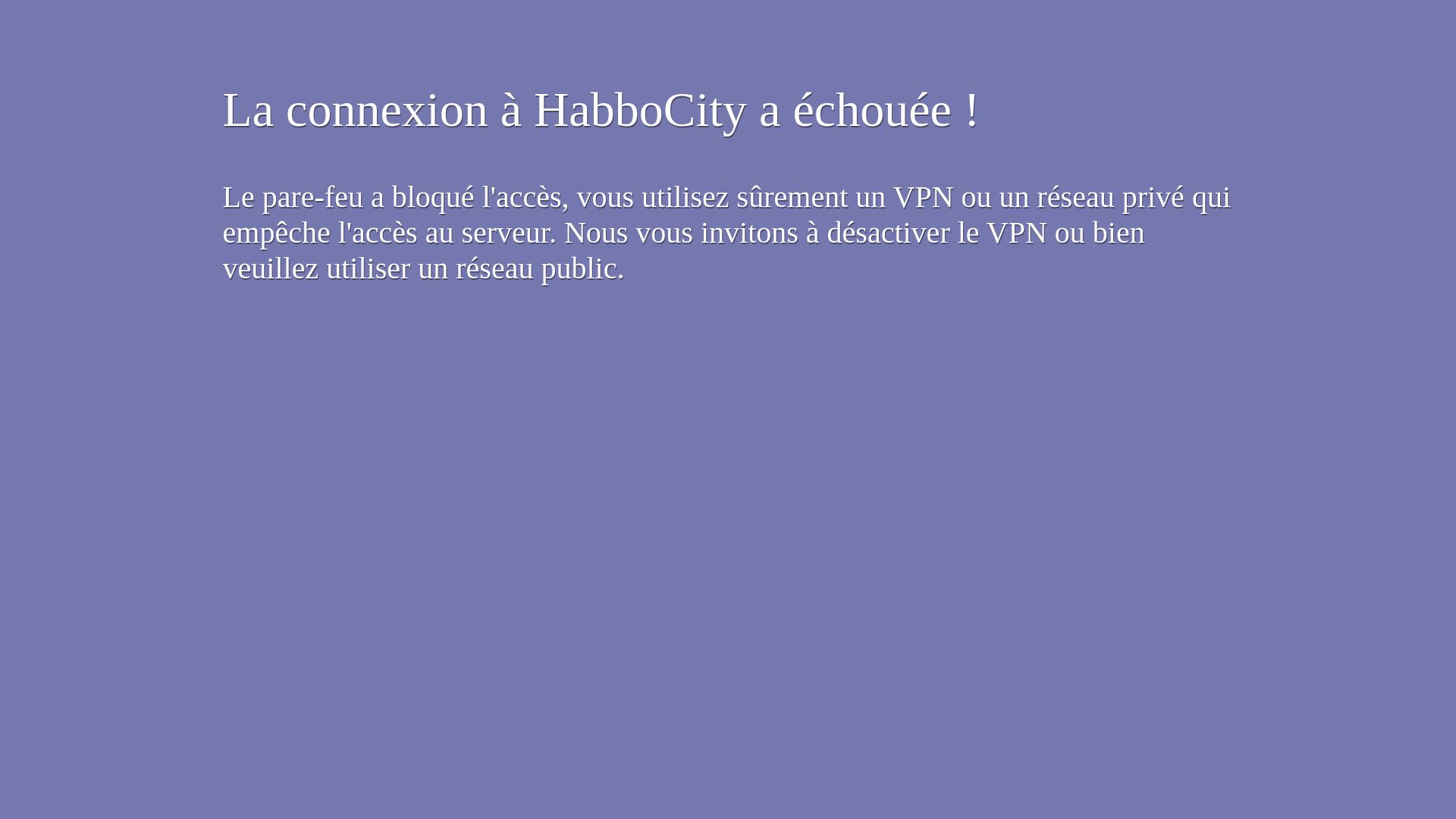 État du site web habbocity.me est   EN LIGNE