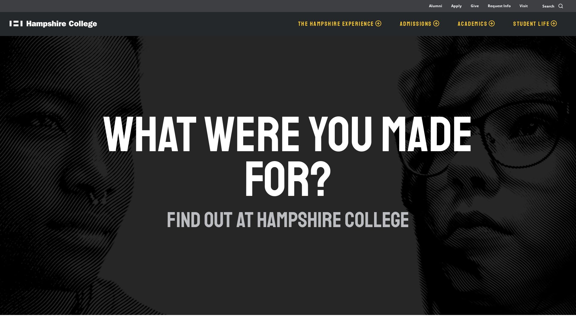 État du site web hampshire.edu est   EN LIGNE