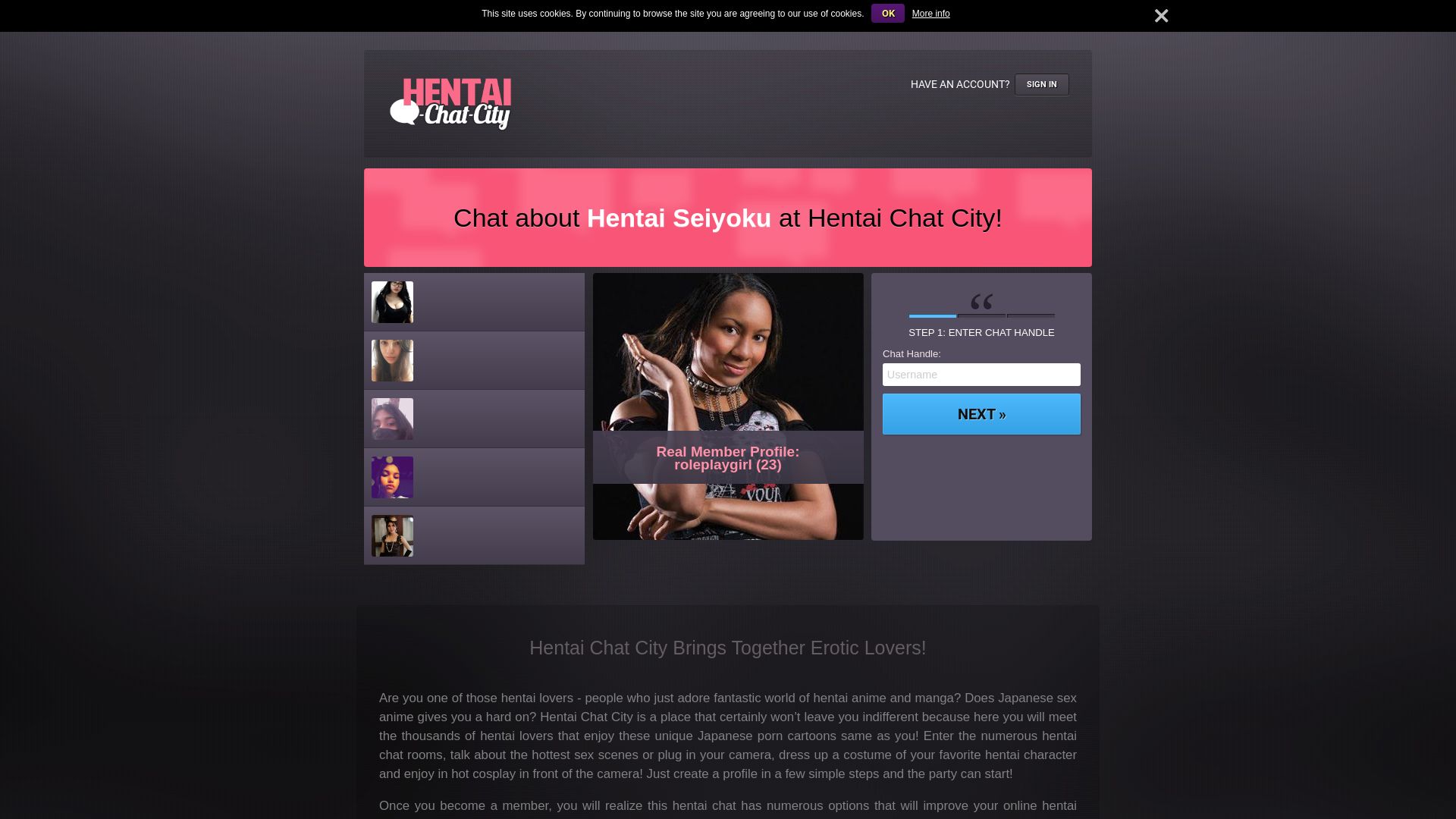 État du site web hentai-chat-city.com est   EN LIGNE