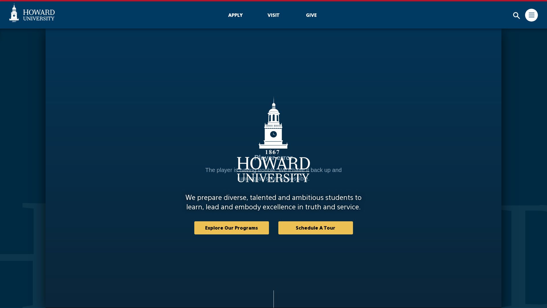 État du site web howard.edu est   EN LIGNE