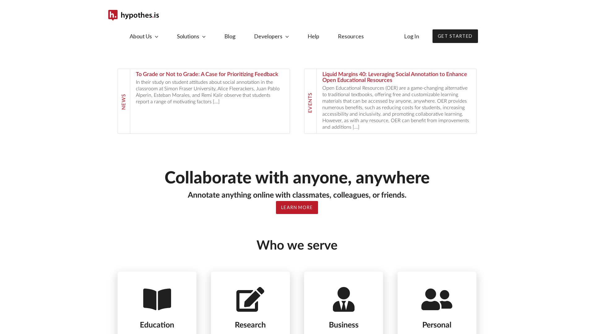 État du site web hypothes.is est   EN LIGNE