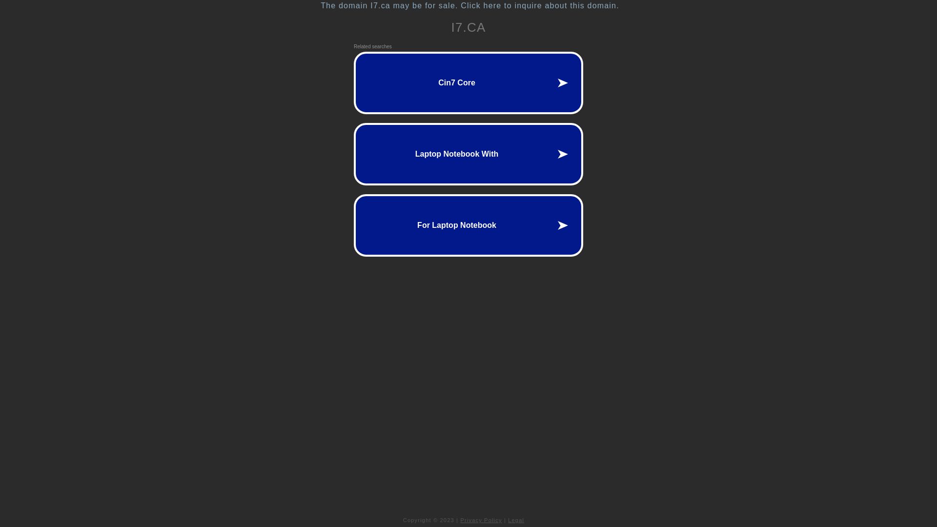État du site web i7.ca est   EN LIGNE
