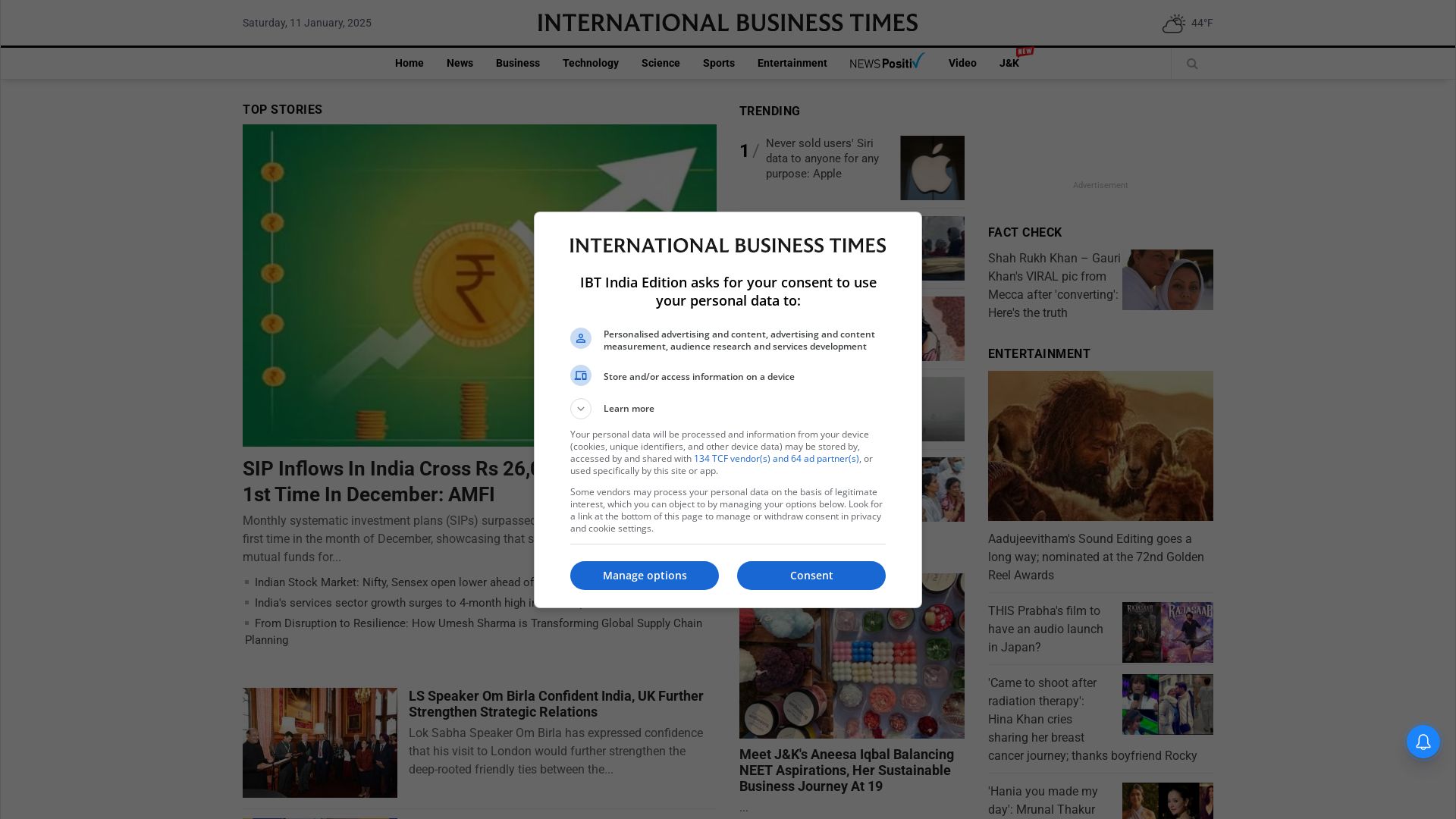 État du site web ibtimes.co.in est   EN LIGNE