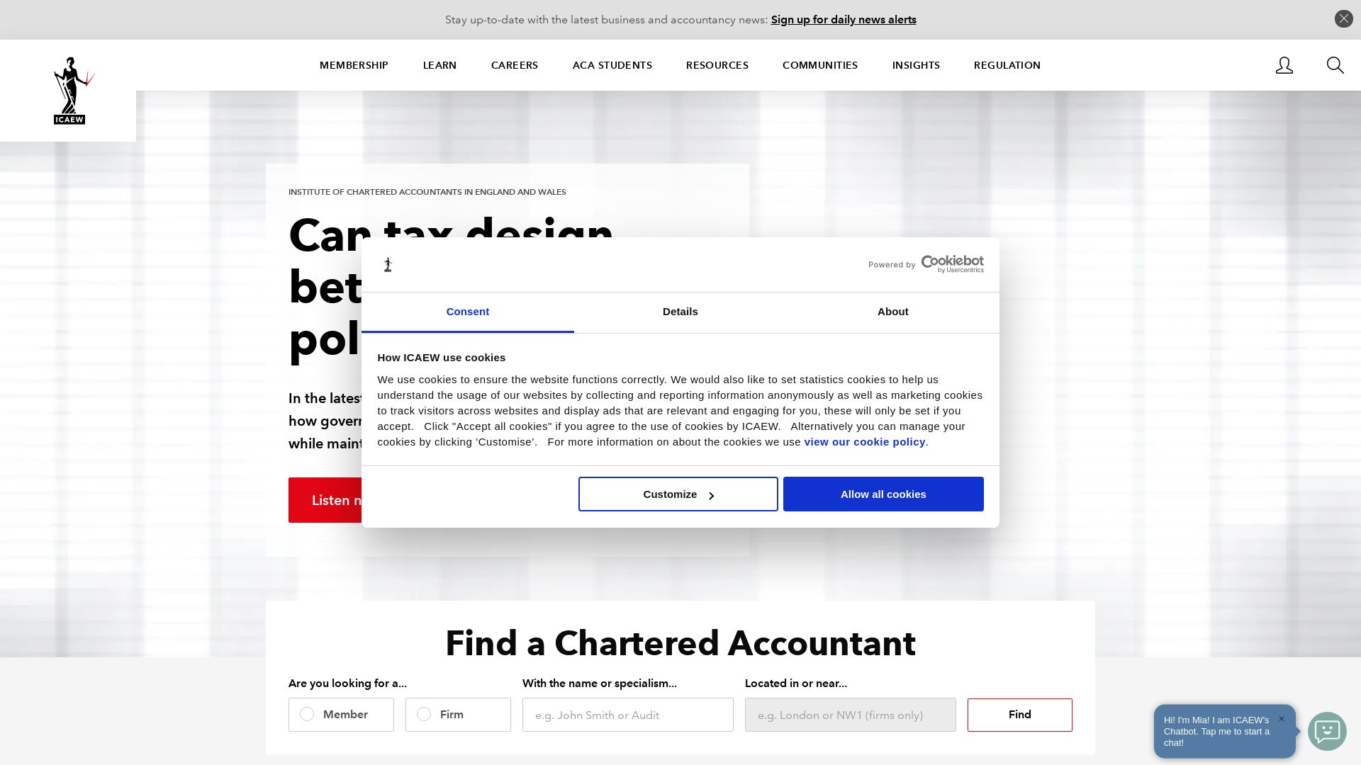 État du site web icaew.com est   EN LIGNE
