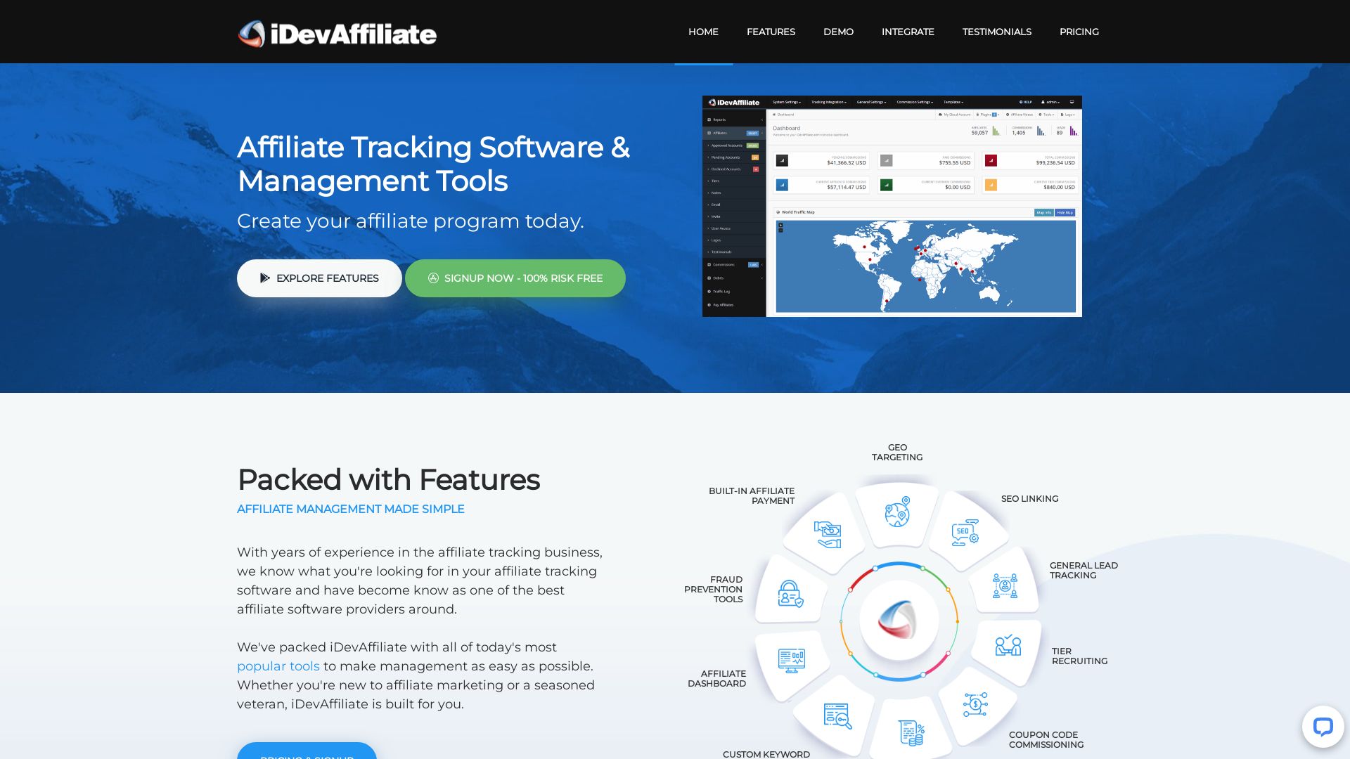 État du site web idevaffiliate.com est   EN LIGNE