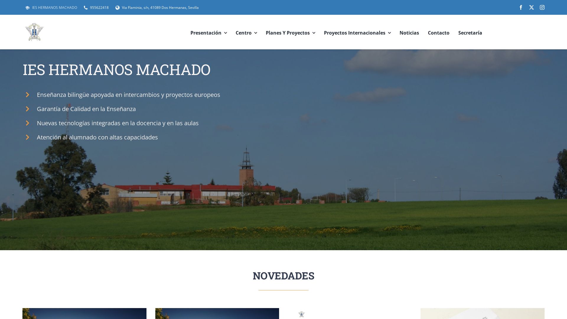 État du site web ieshnosmachado.org est   EN LIGNE