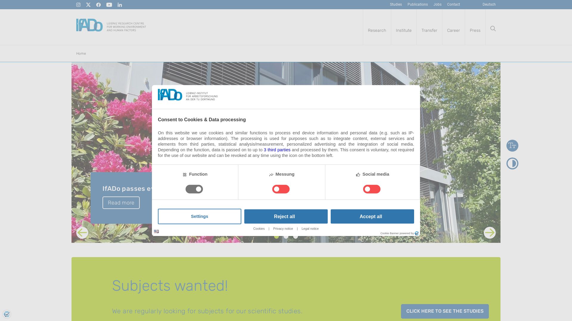 État du site web ifado.de est   EN LIGNE