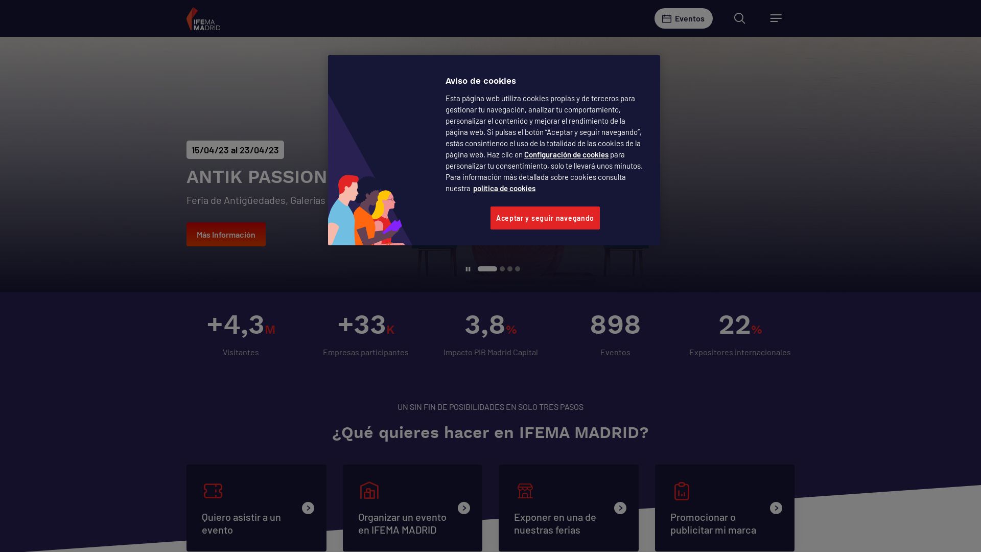 État du site web ifema.es est   EN LIGNE