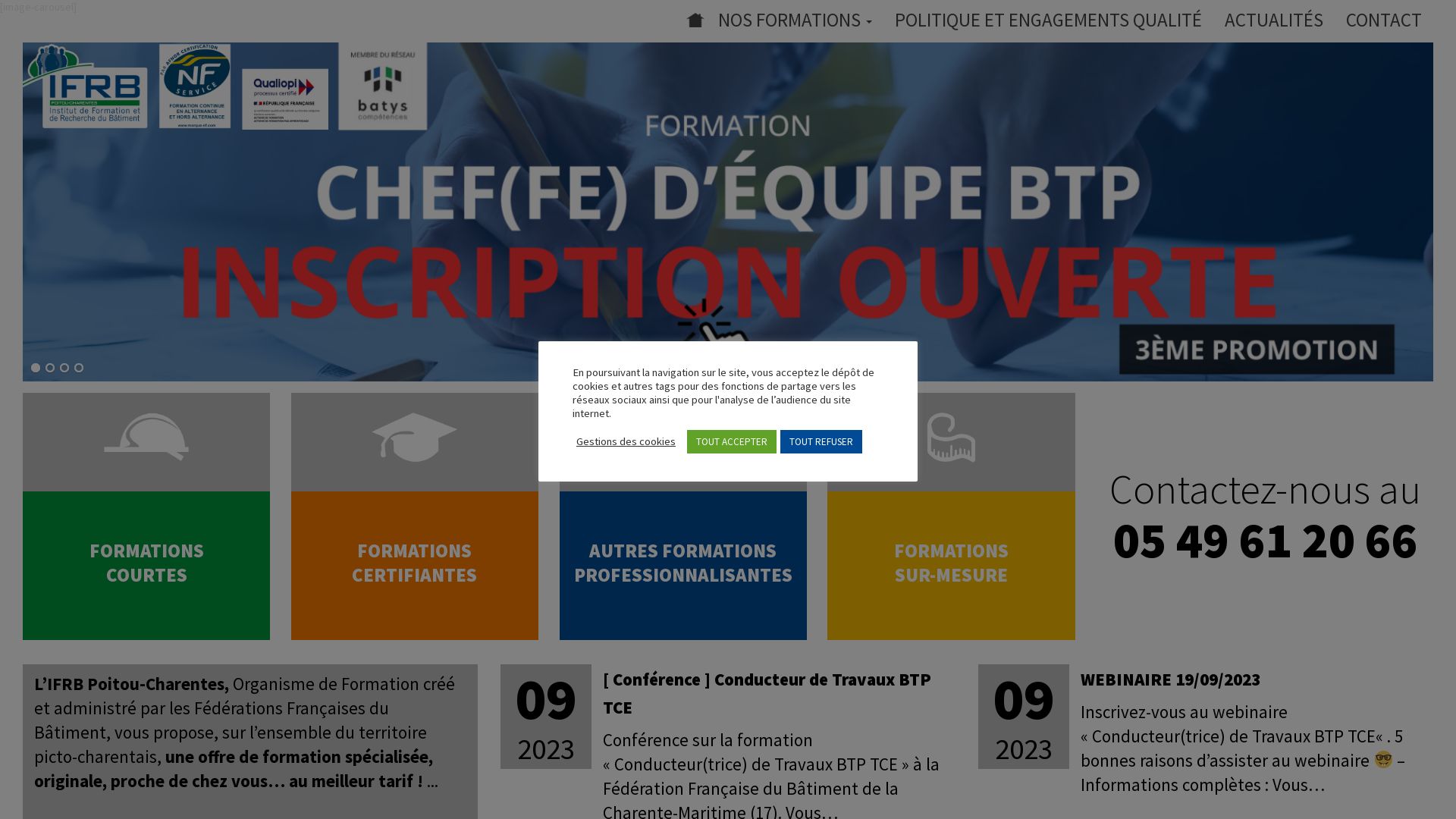 État du site web ifrbpoitoucharentes.fr est   EN LIGNE
