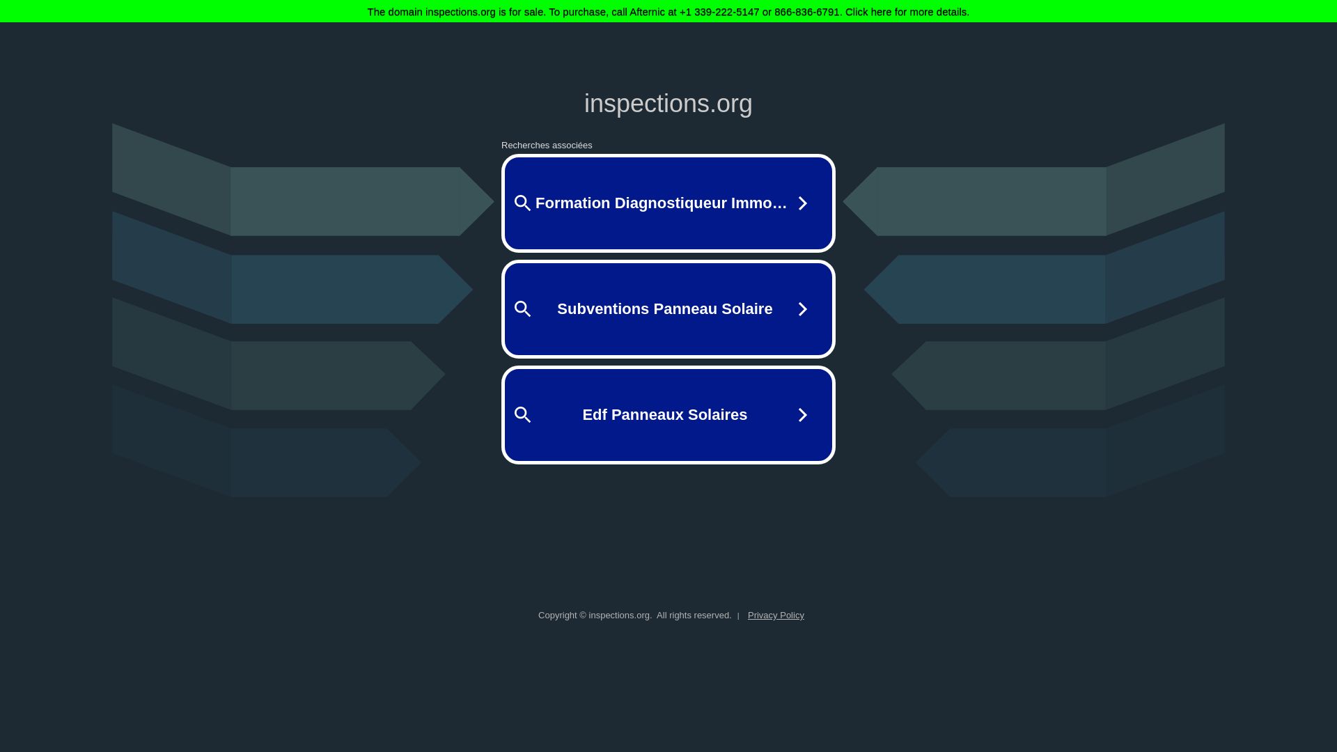 État du site web inspections.org est   EN LIGNE