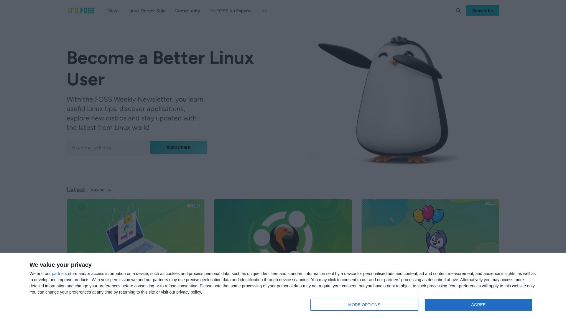 État du site web itsfoss.com est   EN LIGNE