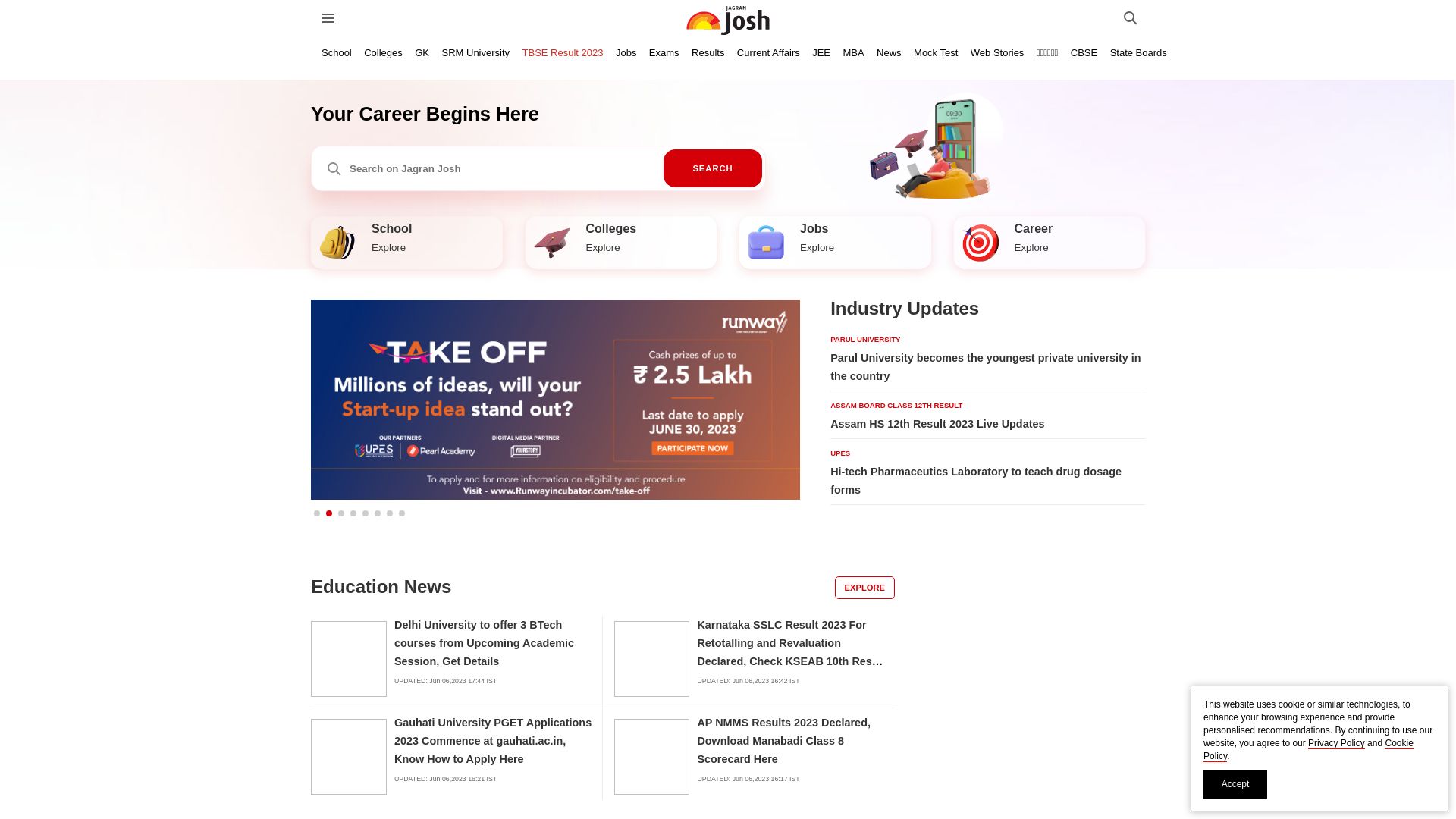 État du site web jagranjosh.com est   EN LIGNE