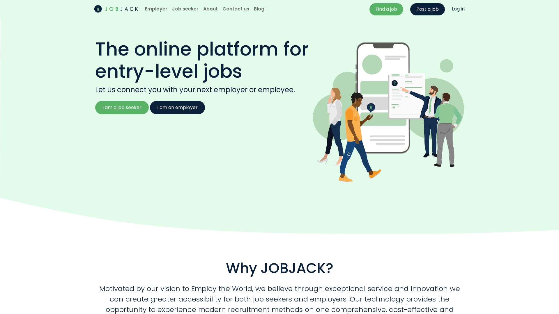 État du site web jobjack.co.za est   EN LIGNE