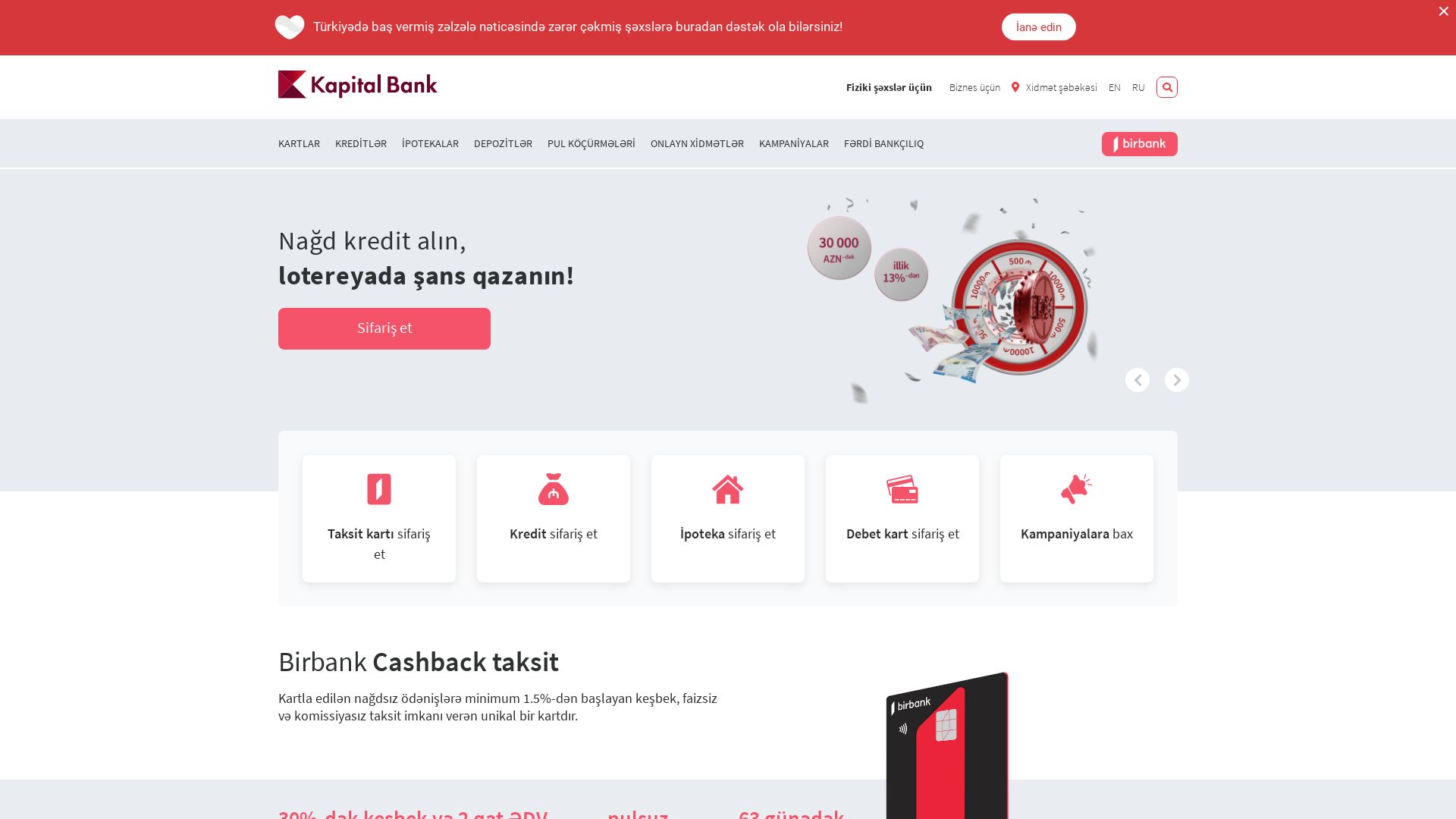 État du site web kapitalbank.az est   EN LIGNE