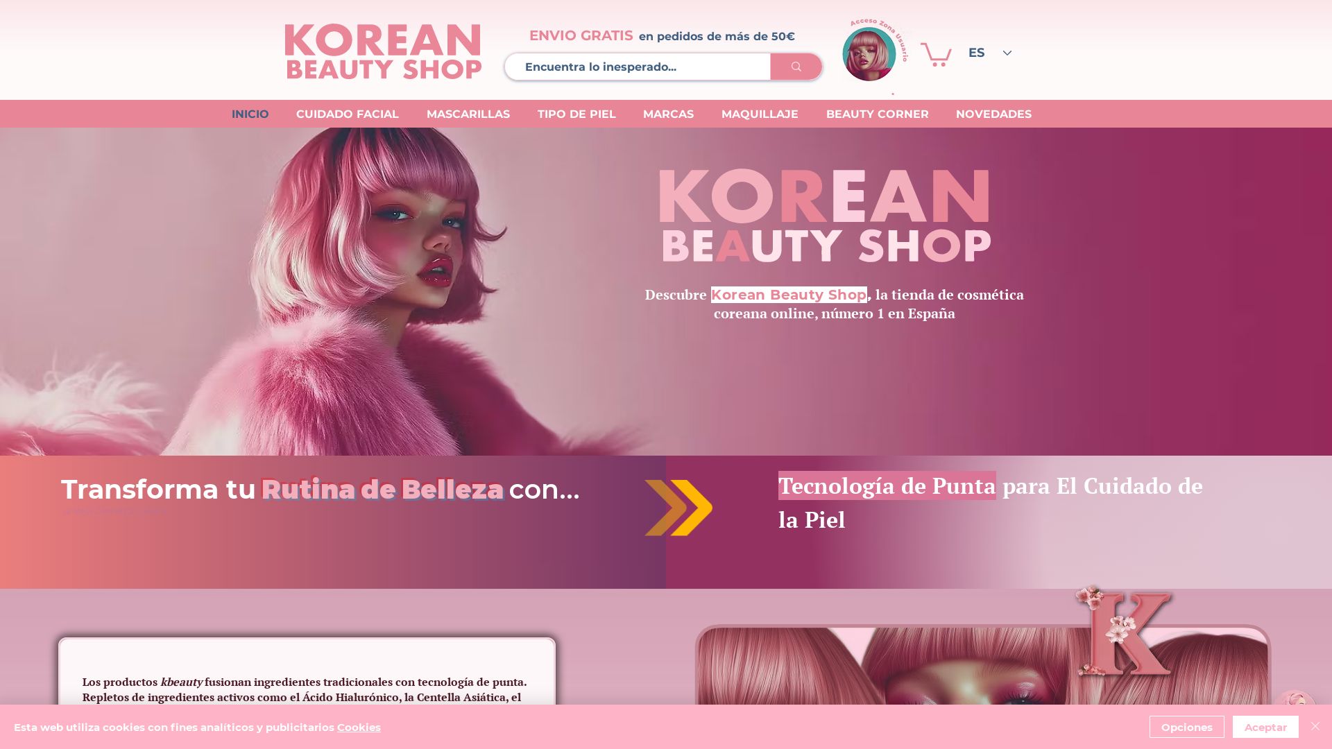 État du site web koreanbeautyshopeu.com est   EN LIGNE
