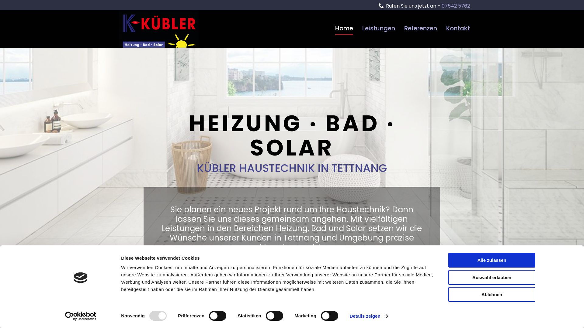 État du site web kuebler-haustechnik.de est   EN LIGNE