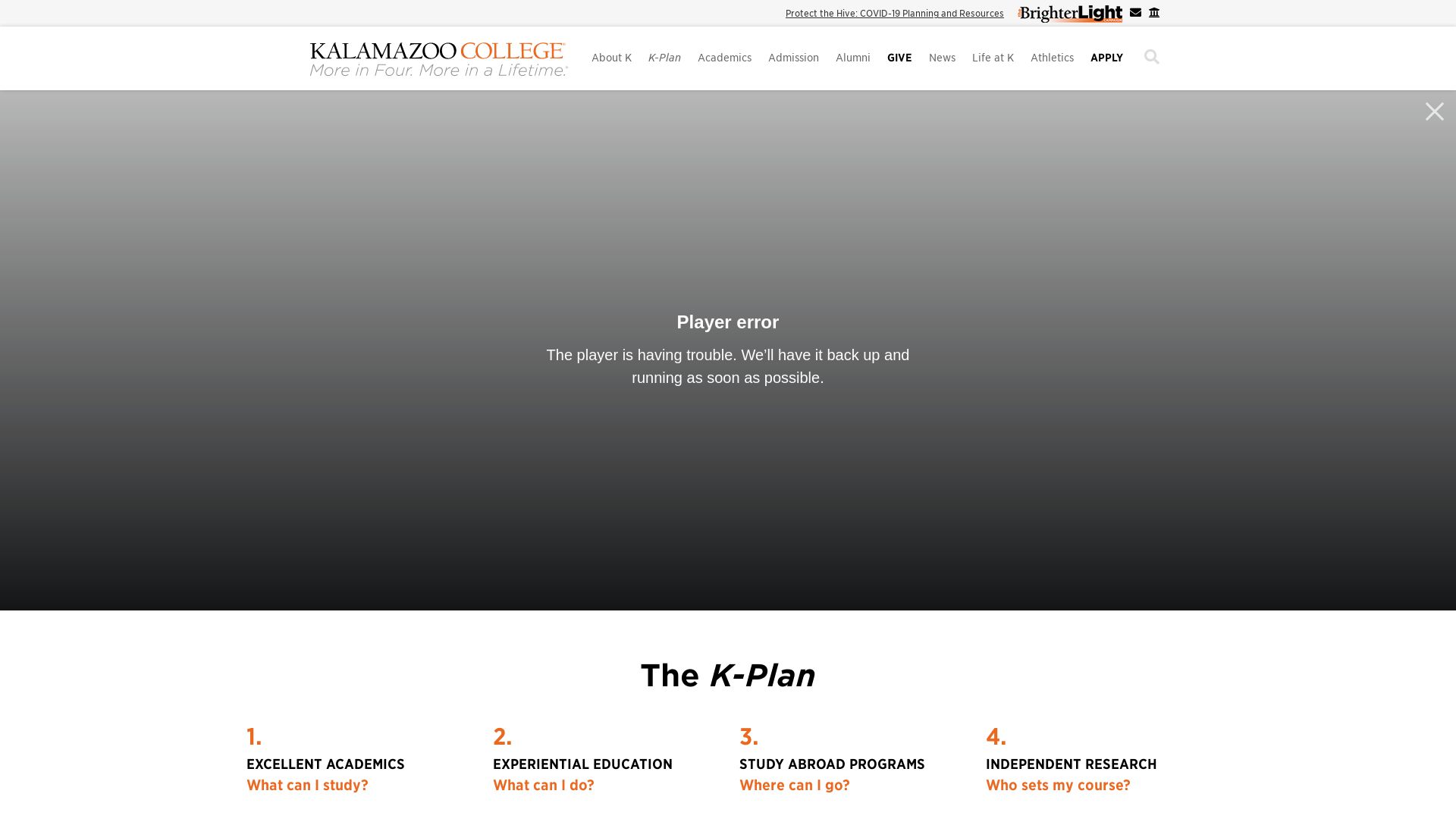 État du site web kzoo.edu est   EN LIGNE