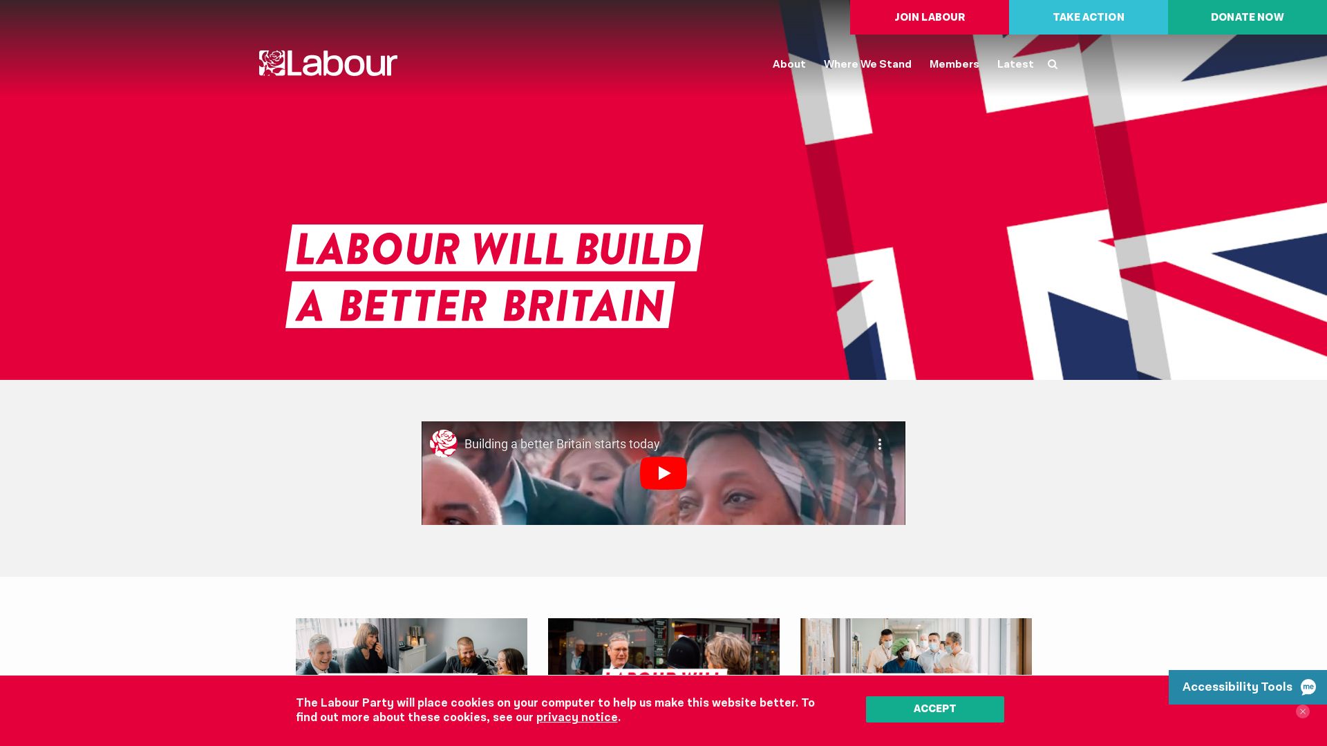 État du site web labour.org.uk est   EN LIGNE