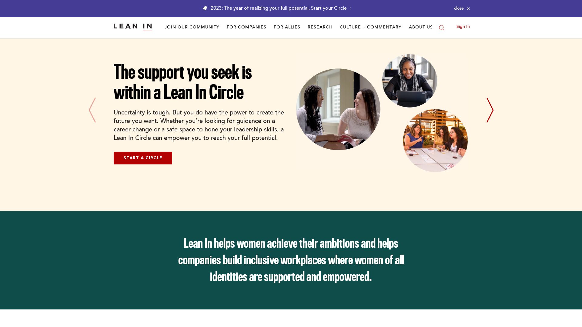 État du site web leanin.org est   EN LIGNE