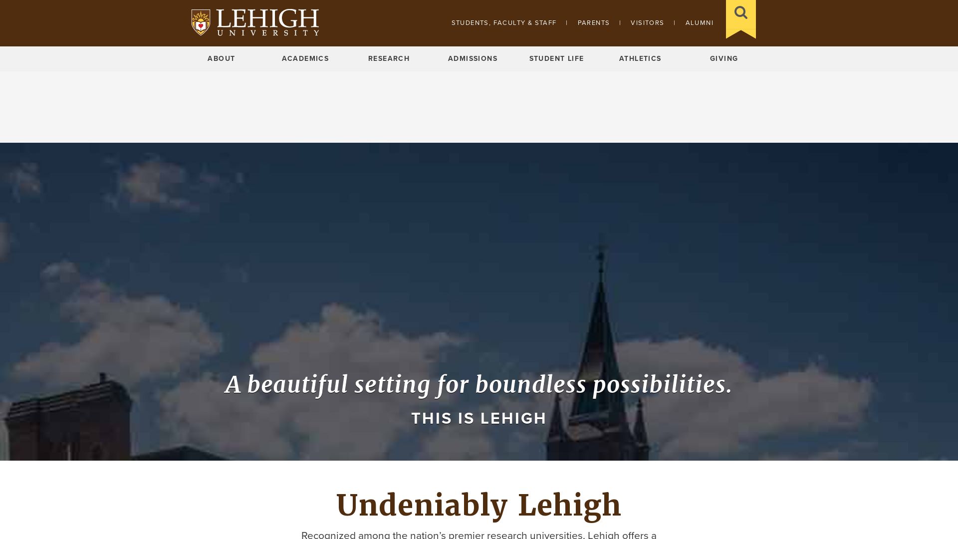 État du site web lehigh.edu est   EN LIGNE